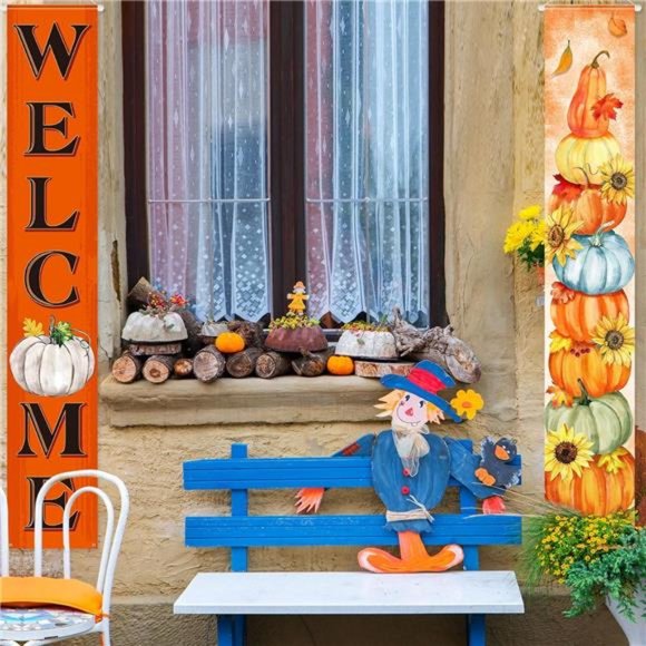 Porch Sign Banners & Door Decorations Yard Indoor Outdoor for Fall- Thanksgiving - Picture 4 of 7